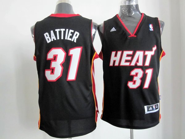  NBA Miami Heat 31 Shane Battier New Revolution 30 Swingman Road Black Jersey